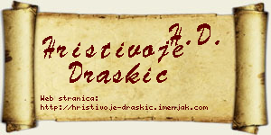 Hristivoje Draškić vizit kartica